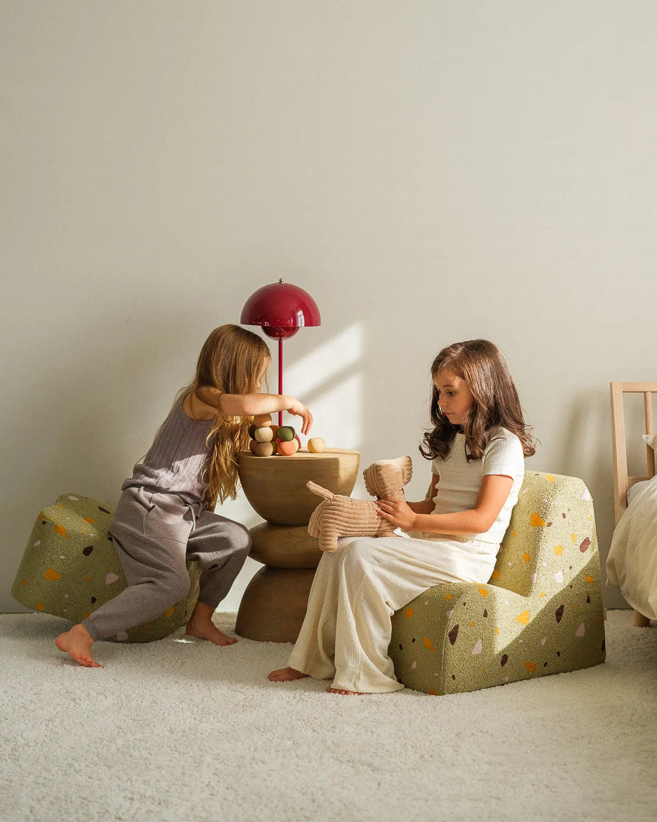 Kinder loungestoel | Cloud | Terrazzo Moss