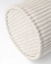 Ribstof rolkussen | Ø 18 x 55 cm | Marshmallow
