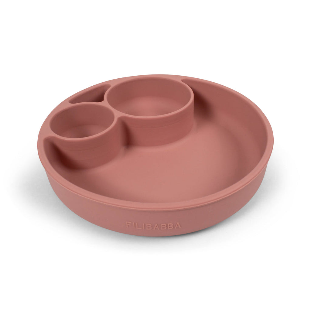 Siliconen bord met vakverdeling | Rose