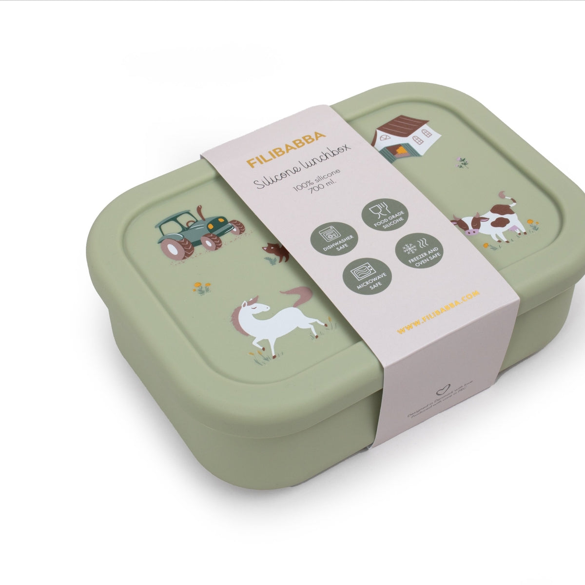 Siliconen lunchbox | Boerderijdieren
