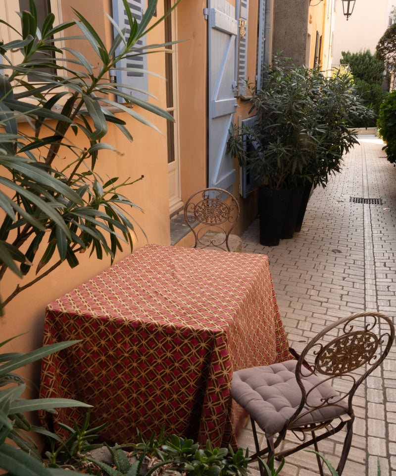 Katoenen plaid / tafelkleed in tote bag | Helena