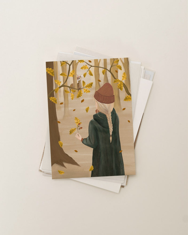 Enkele kaart | Herfstbos