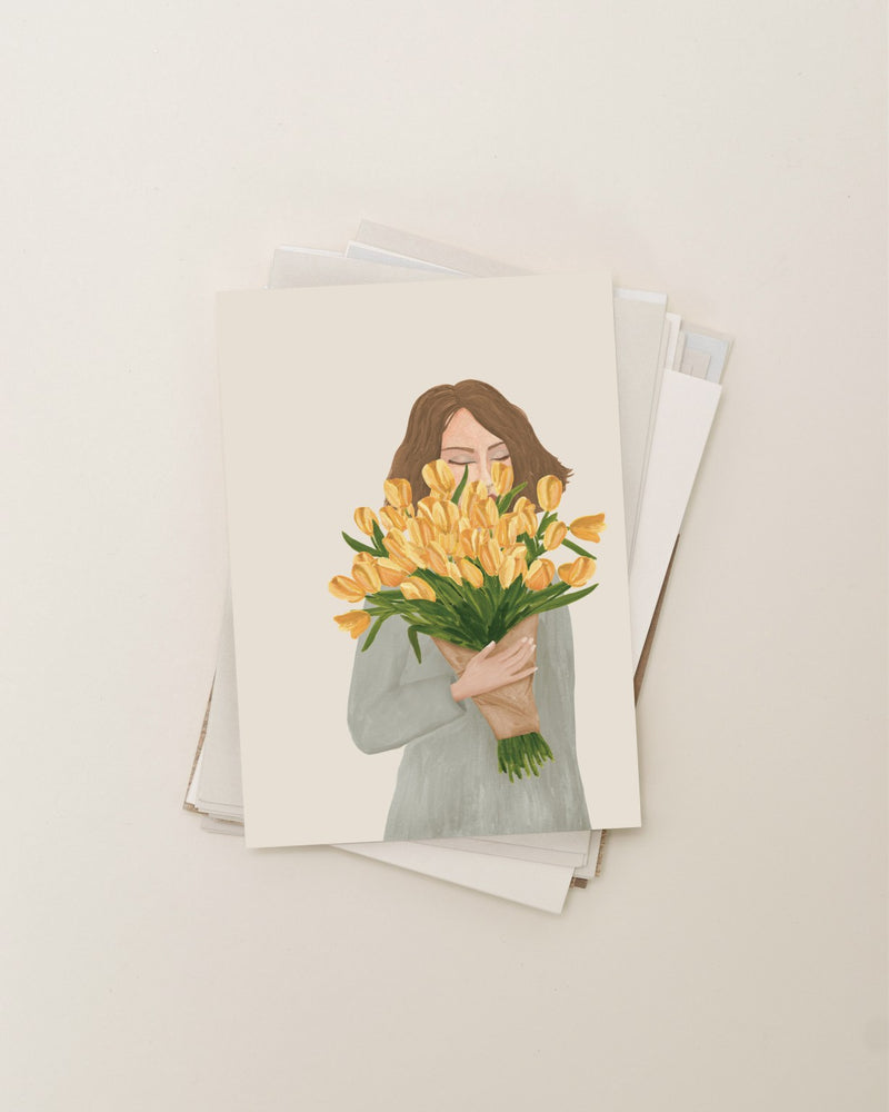 Enkele kaart | Tulpenboeket