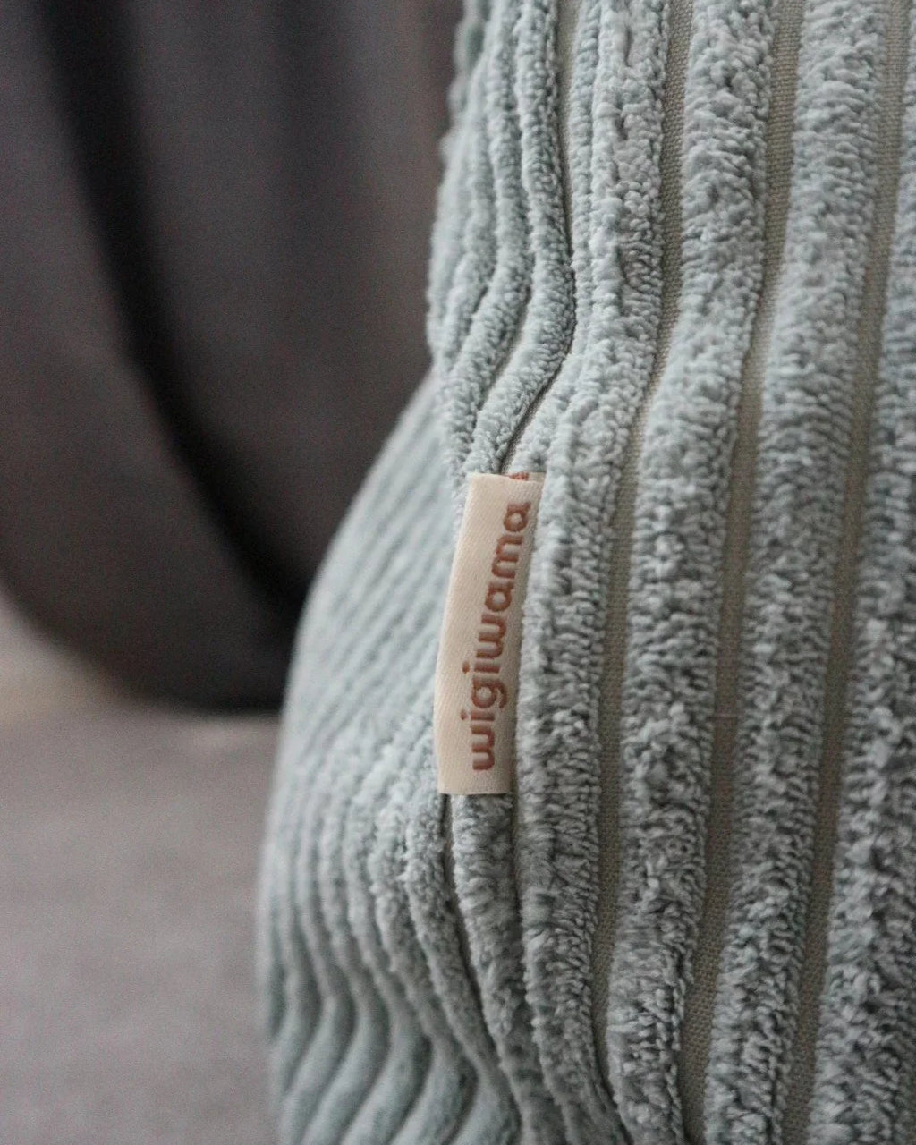 Ribstof kinder zitzak | Peppermint green