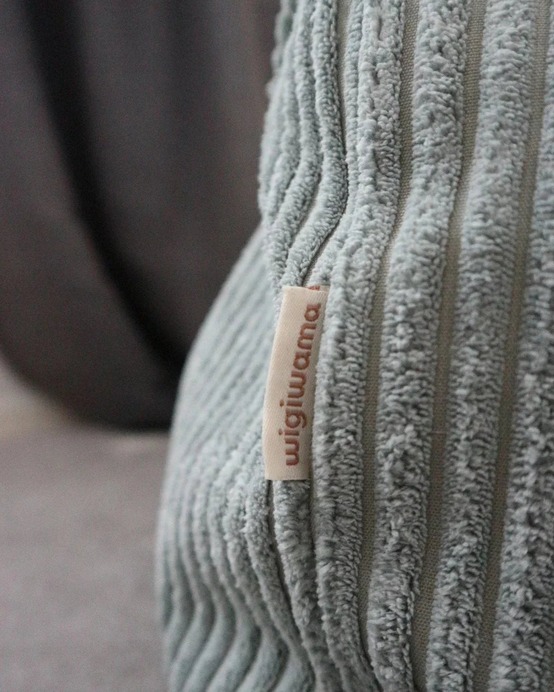 Ribstof kinder zitzak | Peppermint green