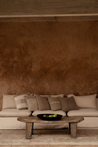 Kussenhoes | Linnen stitch | Naturel & wit