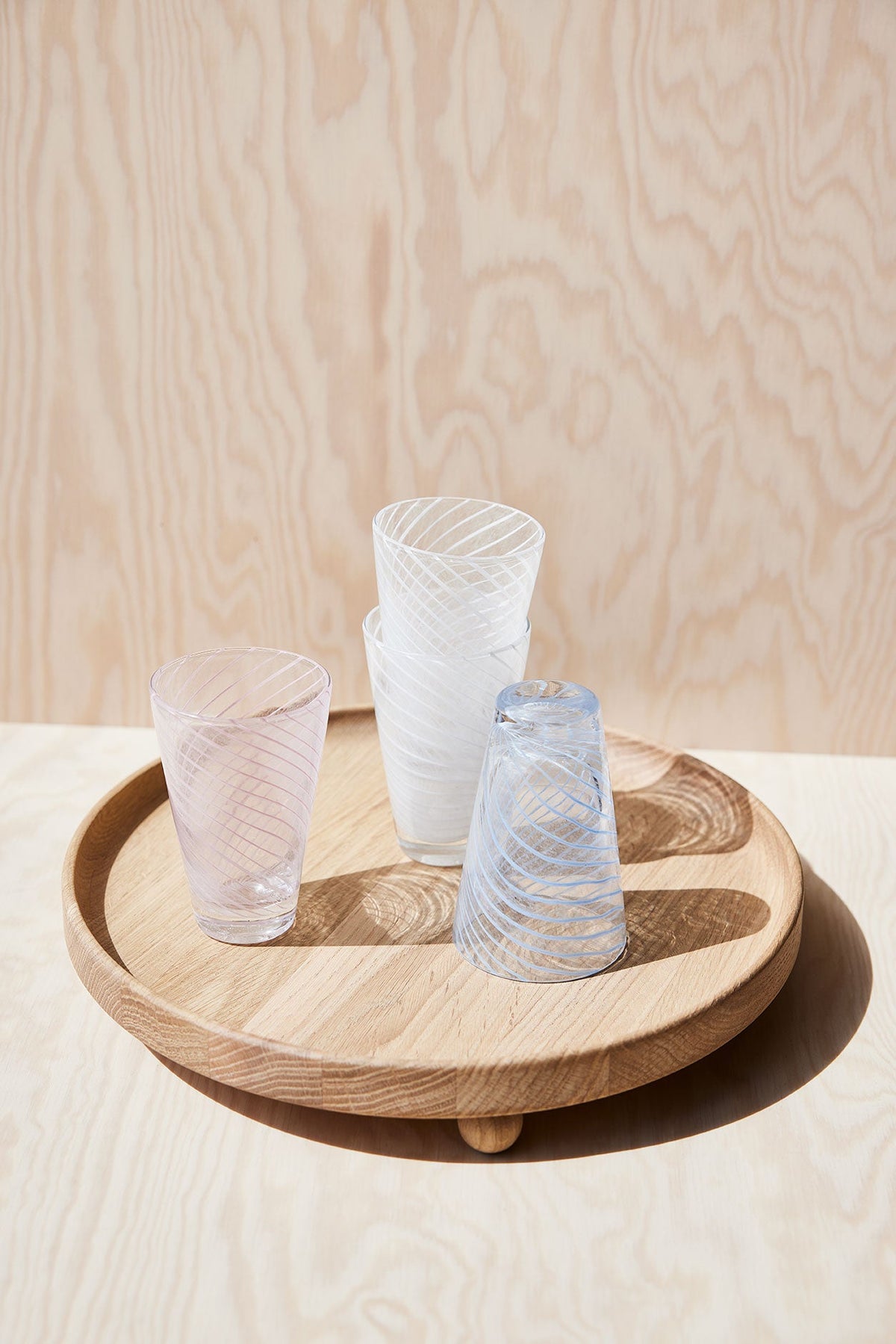 Waterglas | Yuka swirl | Set van 2 | Roze