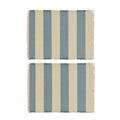 Placemat Toppu | Blauw & gebroken wit | Set van 2