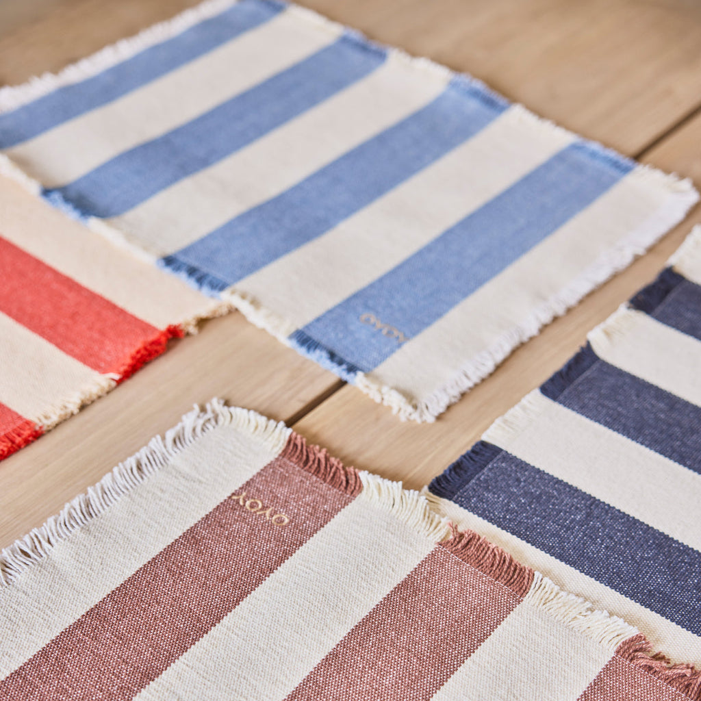 Placemat Toppu | Bruin & gebroken wit | Set van 2