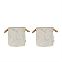 Opbergmand | Deer & duck | Ø 32 x 32 cm | Set van 2