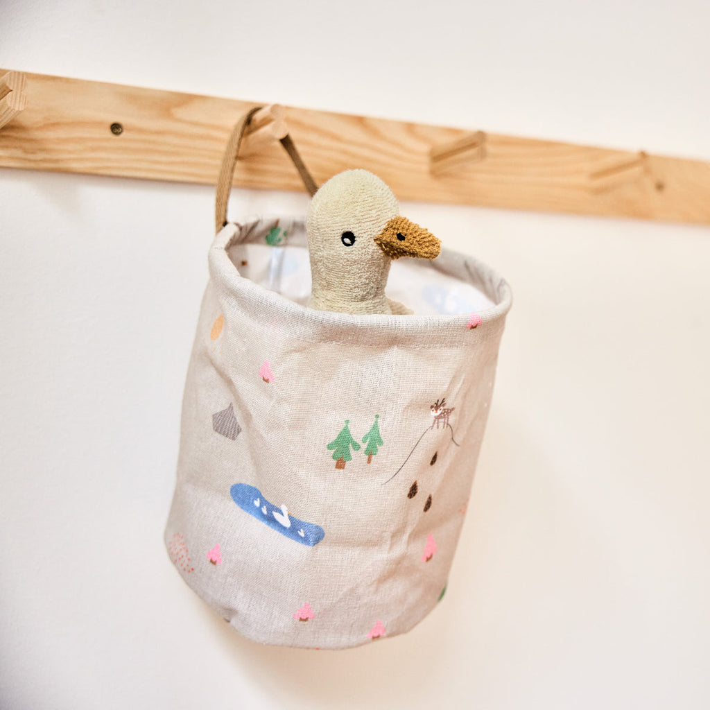Opbergmandje | Deer & duck | Ø 18 x 22 cm | Set van 2