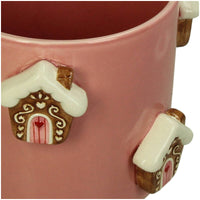Bloempot | Gingerbread house | Roze