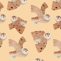 Behangstaal owl | Cream | Aniek Bartels