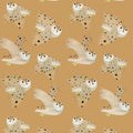 Behang | Owl | 100 x 320 cm | Dusty yellow