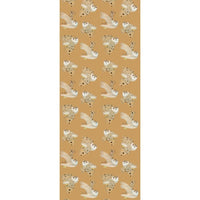 Behang owl | 100 x 320 cm | Dusty yellow | Aniek Bartels