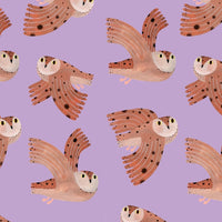 Behang owl | Lila | Aniek Bartels
