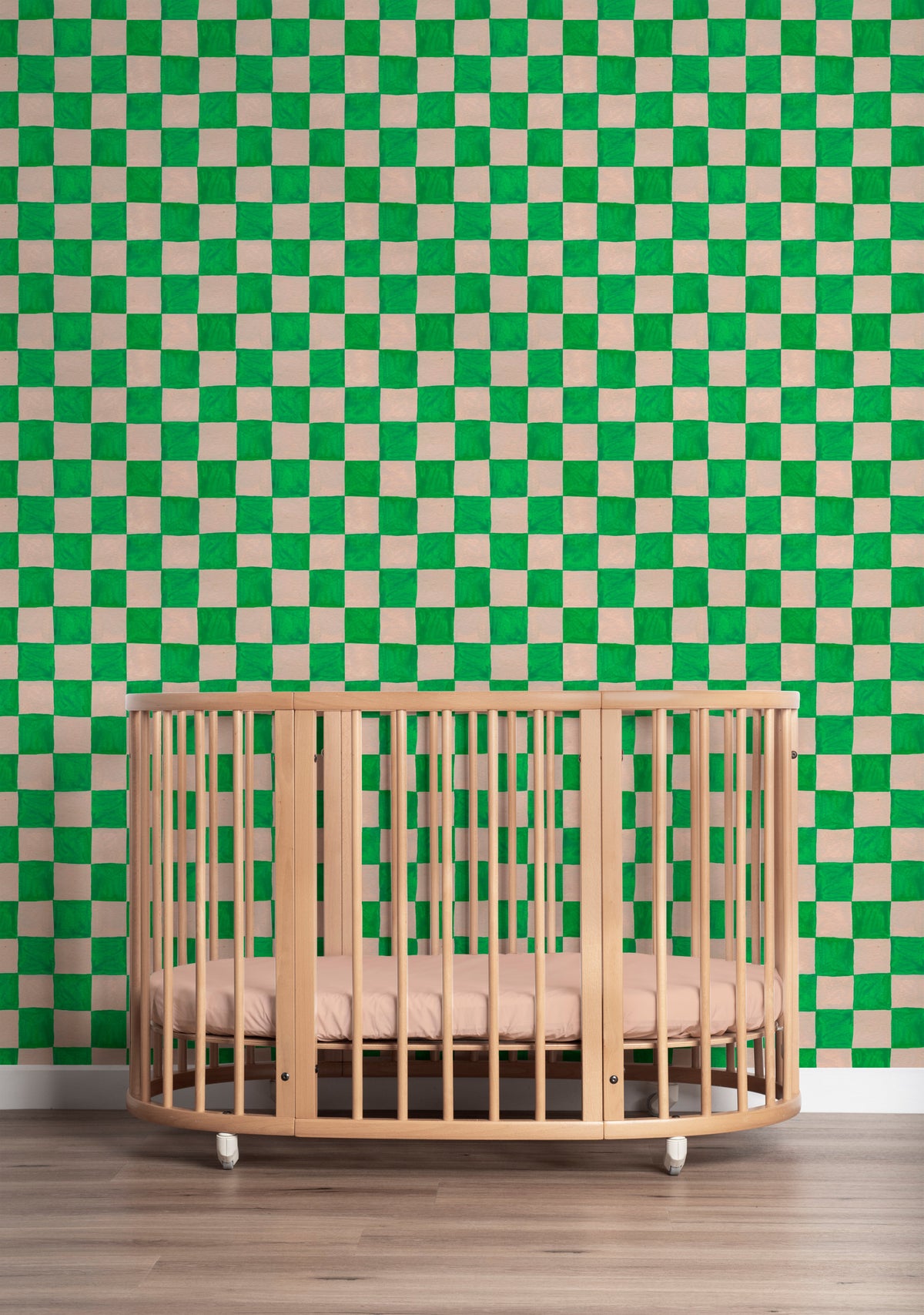 Behang | Square blocks | 100 x 270 cm | Green