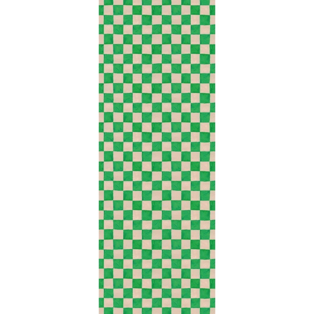 Behang | Square blocks | 100 x 320 cm | Green