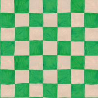 Behang | Square blocks | 100 x 320 cm | Green