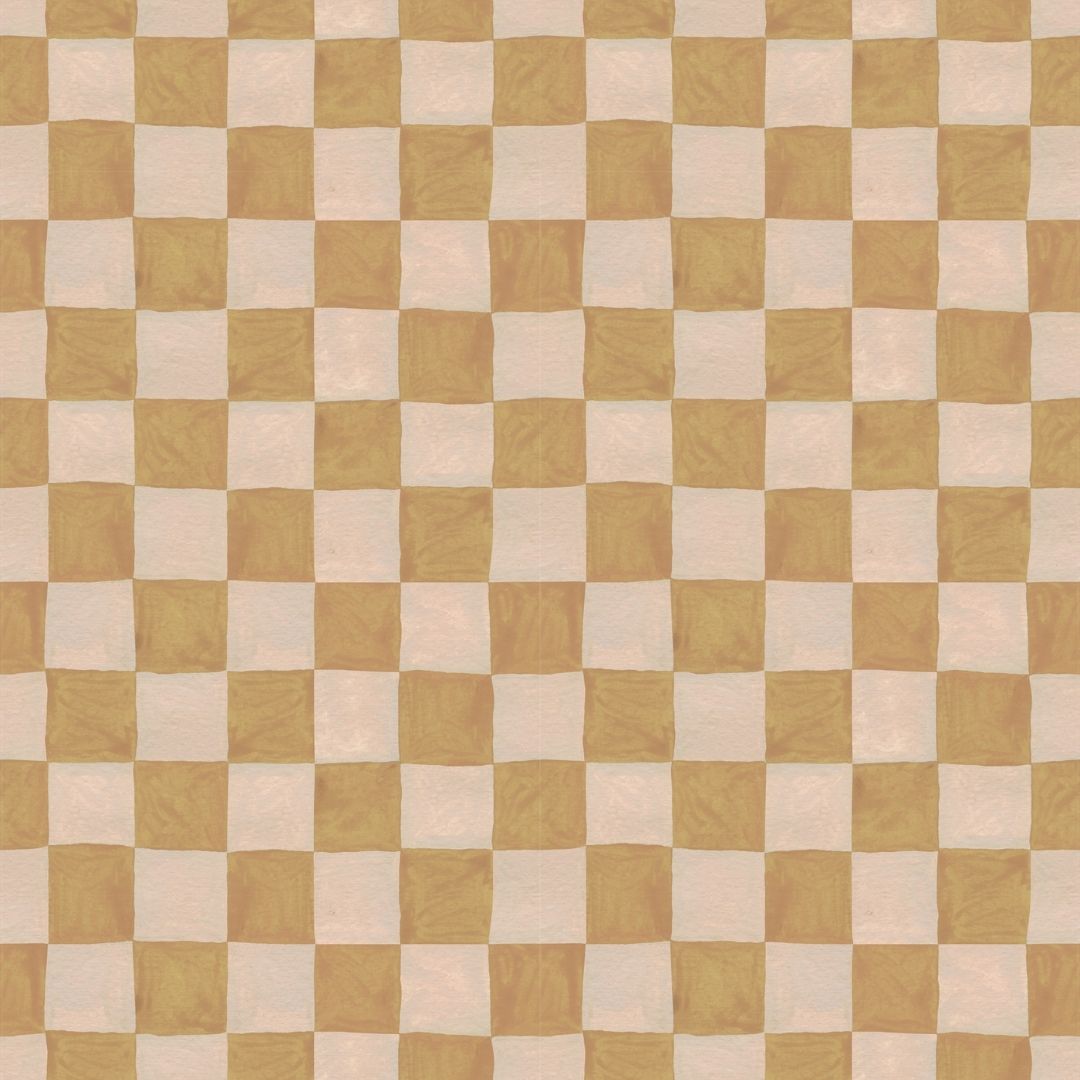 Behang | Square blocks | 100 x 320 cm | Sand