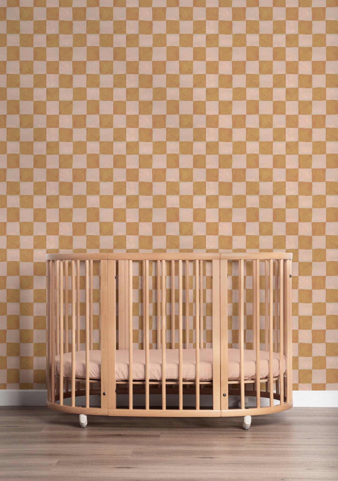 Behang | Square blocks | Sand | 100 x 320 cm | Aniek Bartels