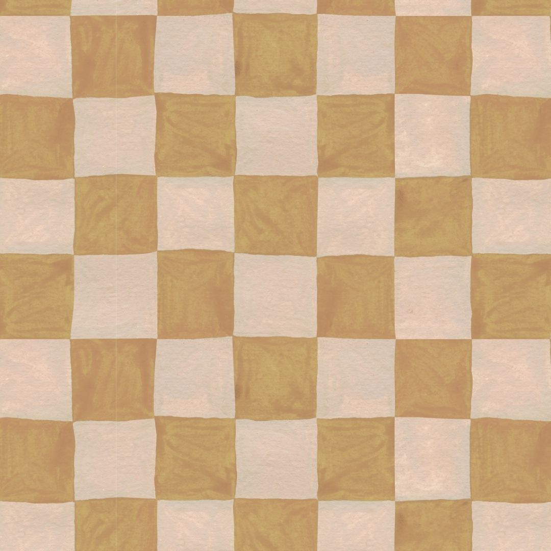 Behang | Square blocks | 100 x 320 cm | Sand