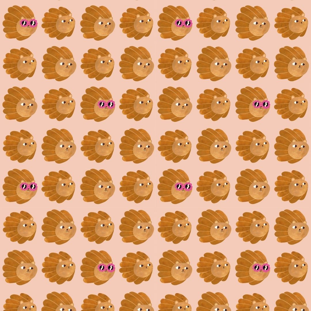 Behang | Lionhead | 100 x 270 cm | Pale pink