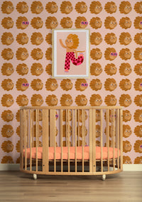Behang | Lionhead | 100 x 320 cm | Pale pink
