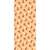 Behangstaal | Skating lion | Peach & pink