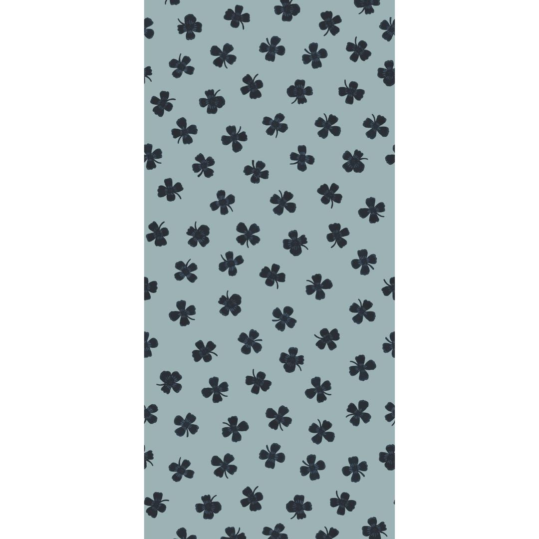 Behangstaal lucky clover | Blauw | Joëlle Wehkamp