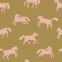 Behangstaal magical horses | Khaki | Joëlle Wehkamp