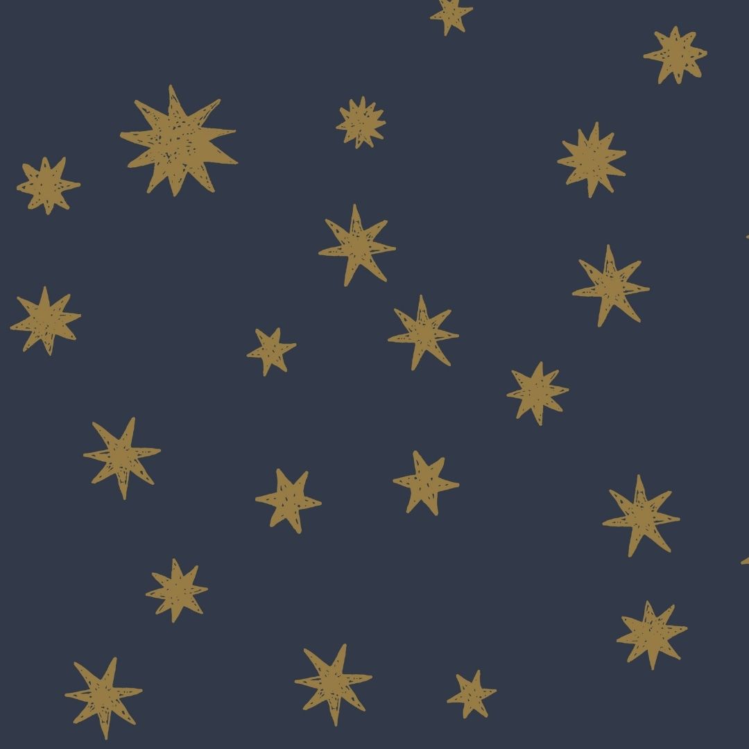 Behangstaal sterrennacht | Blauw | Joëlle Wehkamp