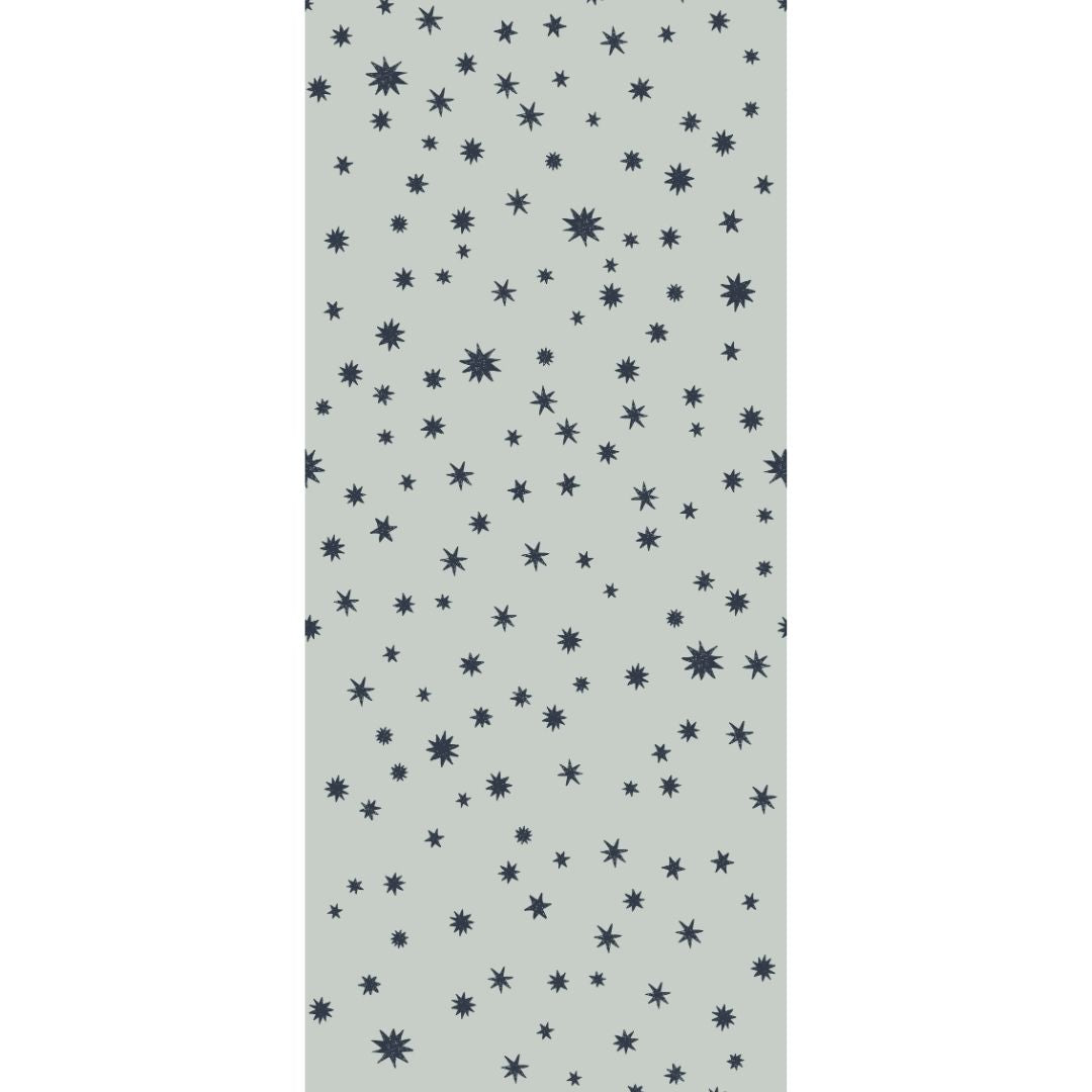 Behang sterrennacht | 100 x 320 cm | Lichtblauw | Joëlle Wehkamp