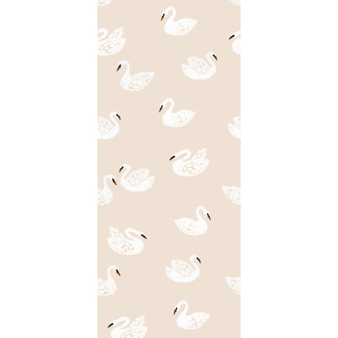 Behangstaal zwanen | Beige | Joëlle Wehkamp