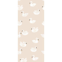 Behang zwanen | 100 x 270 cm | Beige | Joëlle Wehkamp