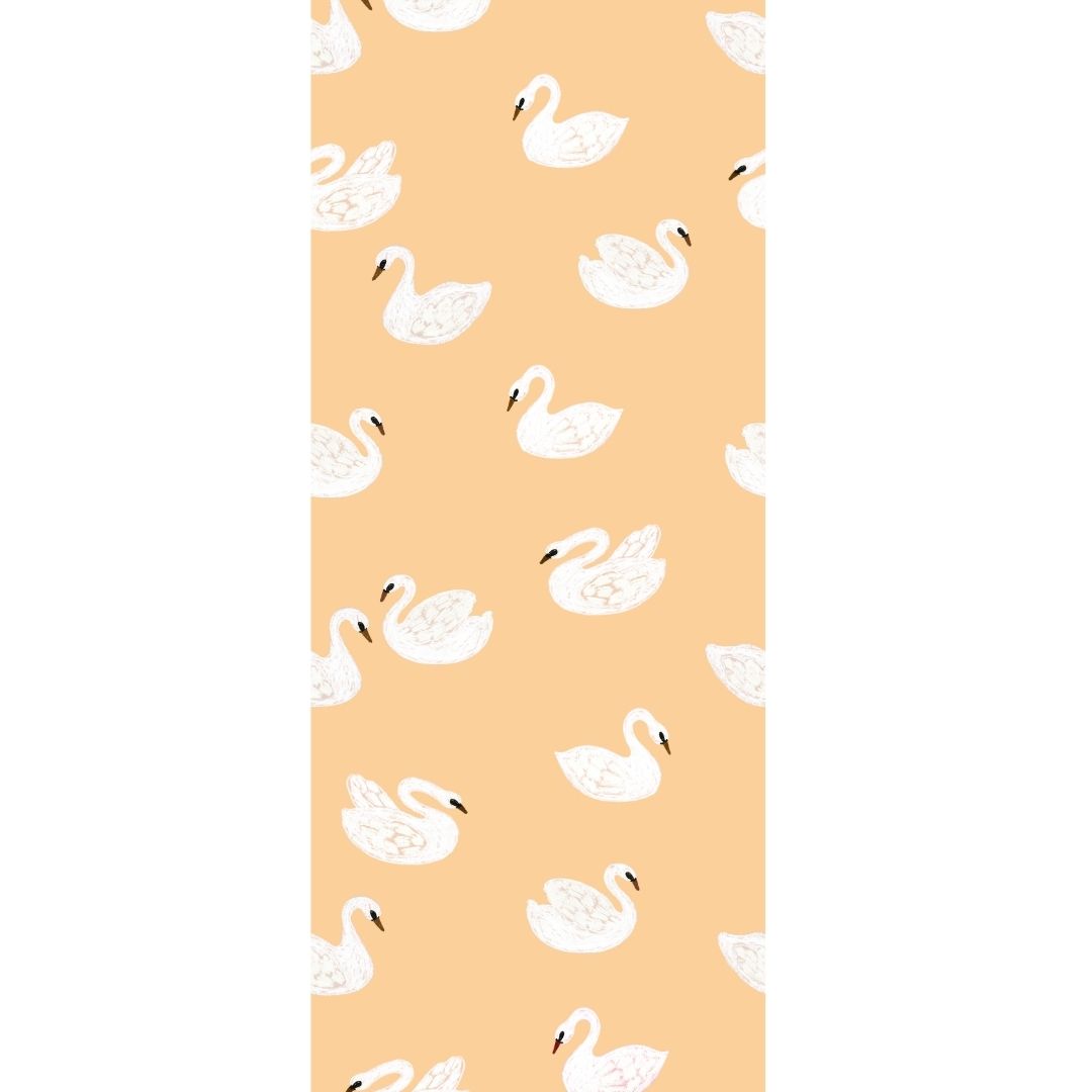 Behang zwanen | 100 x 270 cm | Buttercup | Joëlle Wehkamp