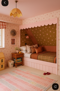 Behang sterrennacht | Crème & lila | 100 x 320 cm | Joëlle Wehkamp