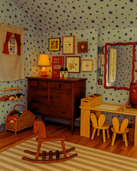 Behang sterrennacht | 100 x 320 cm | Lichtblauw | Joëlle Wehkamp