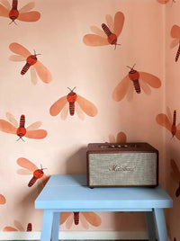 Behang moth | 100 x 270 cm | Natural | Aniek Bartels