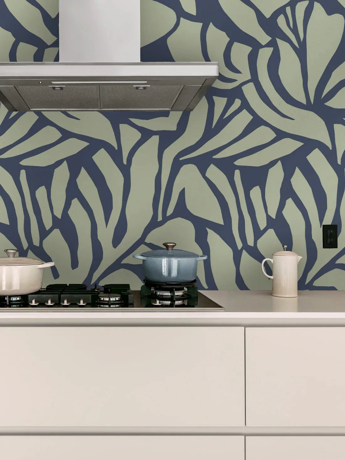 Behang flow | 100 x 270 cm | Groen - 03 | Sabine van Vessem