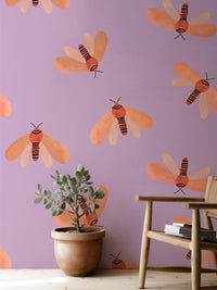 Behang moth | 100 x 320 cm | Spring | Aniek Bartels