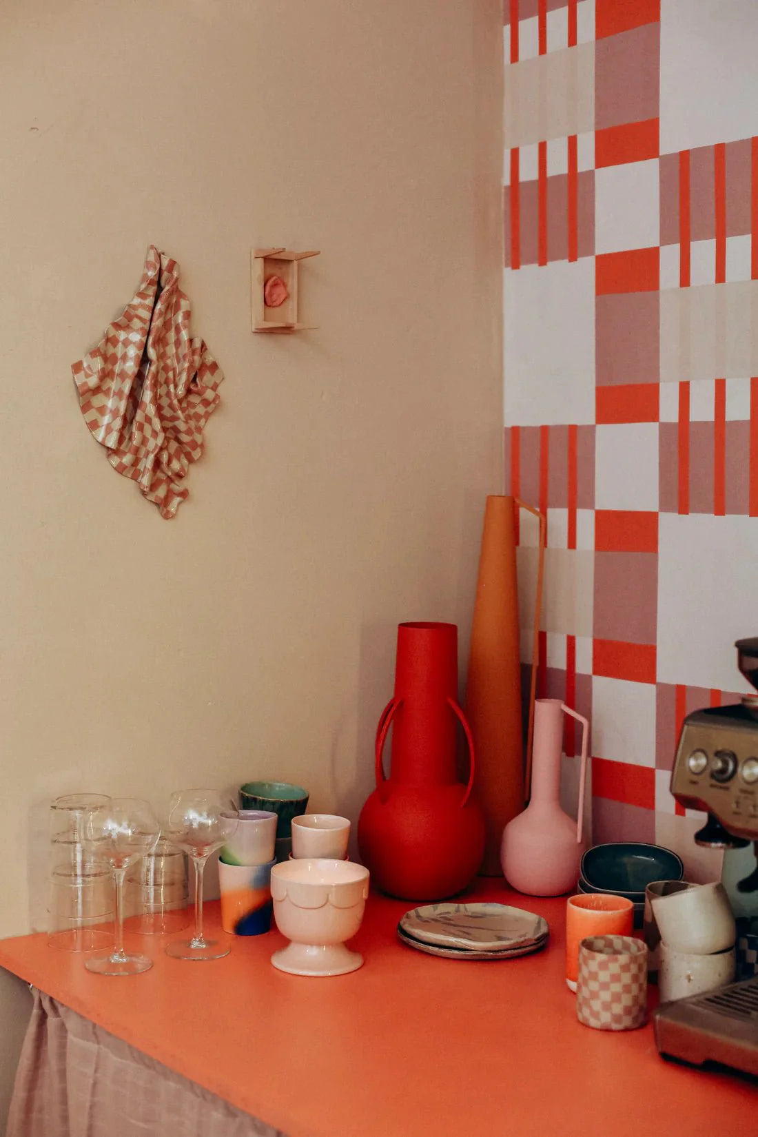 Behang blocks | 100 x 320 cm | Two tone | Sabine van Vessem