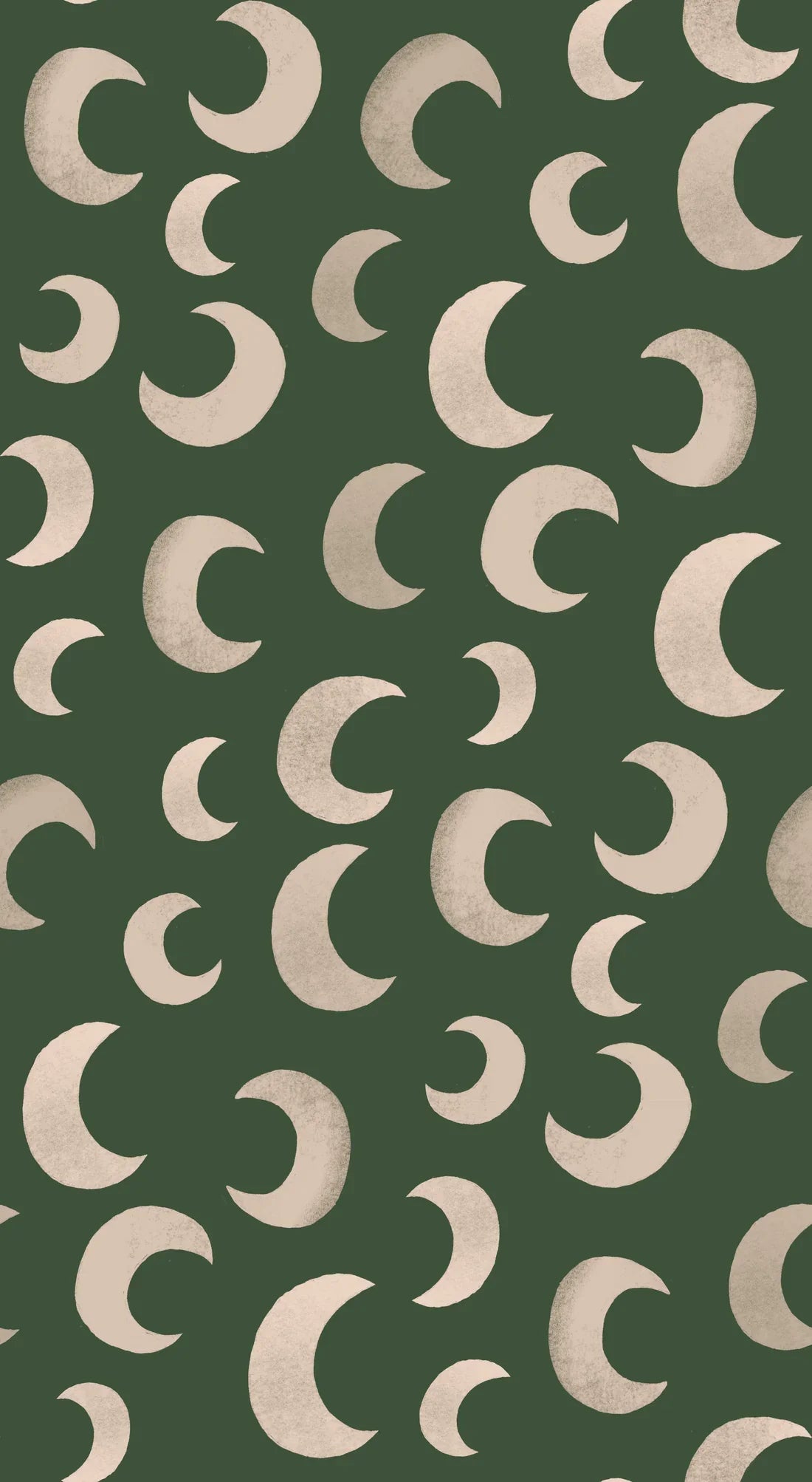 Behang | Moon | 100 x 320 cm | Fern green