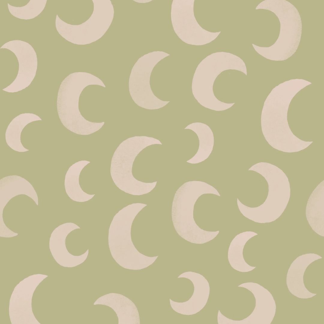 Behang | Moon | 100 x 320 cm | Pistache