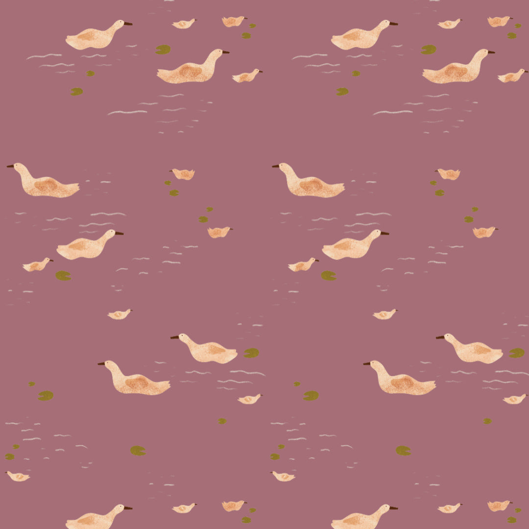 Behangstaal ducks | Mauve | Lotte Dirks