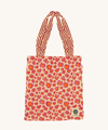 Katoenen plaid / tafelkleed in tote bag | Pink leopard