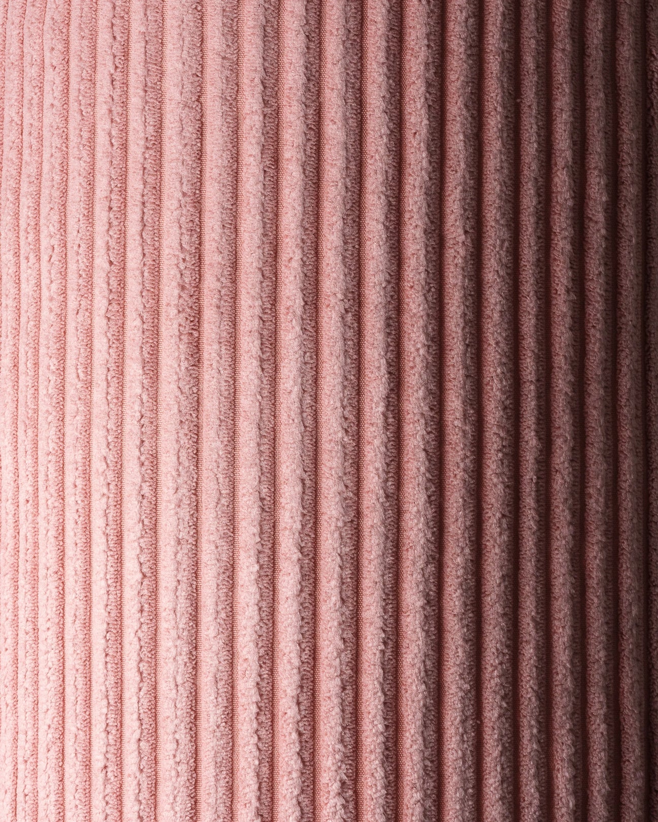 Ronde ribstof poef | Ø 39.5 cm | Pink mousse
