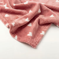 Pre-order | Plaid met hartjes | 140 x 180 cm | Mauveglow