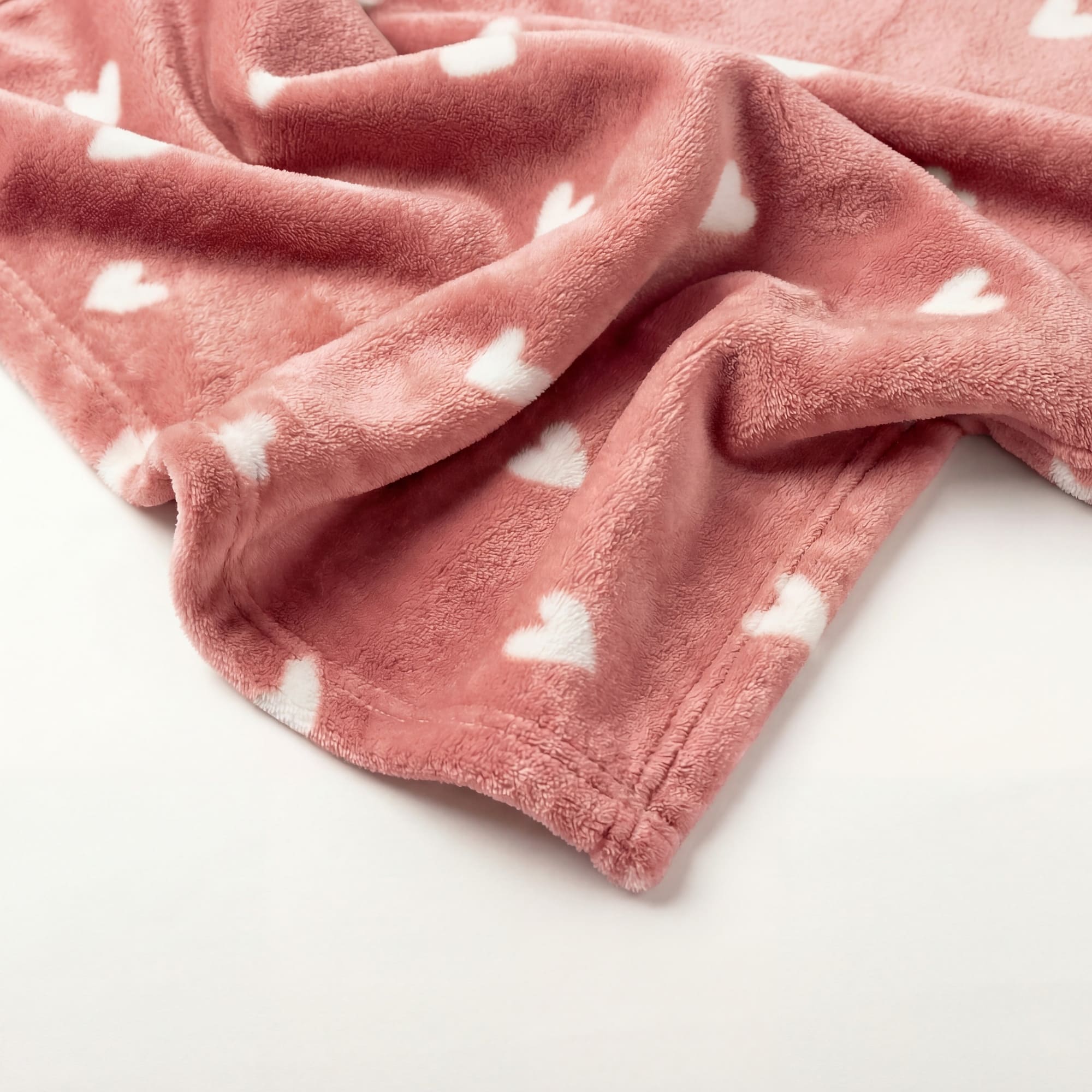 Pre-order | Plaid met hartjes | 140 x 180 cm | Mauveglow