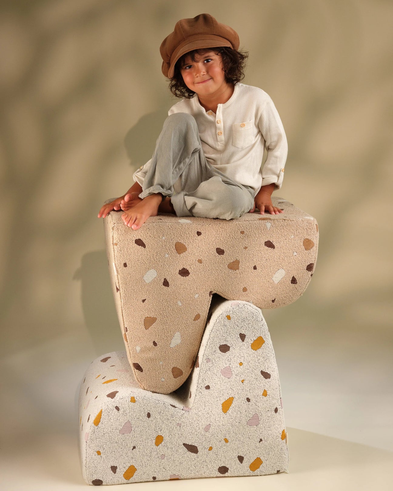 Kinder loungestoel | Cloud | Terrazzo Sand
